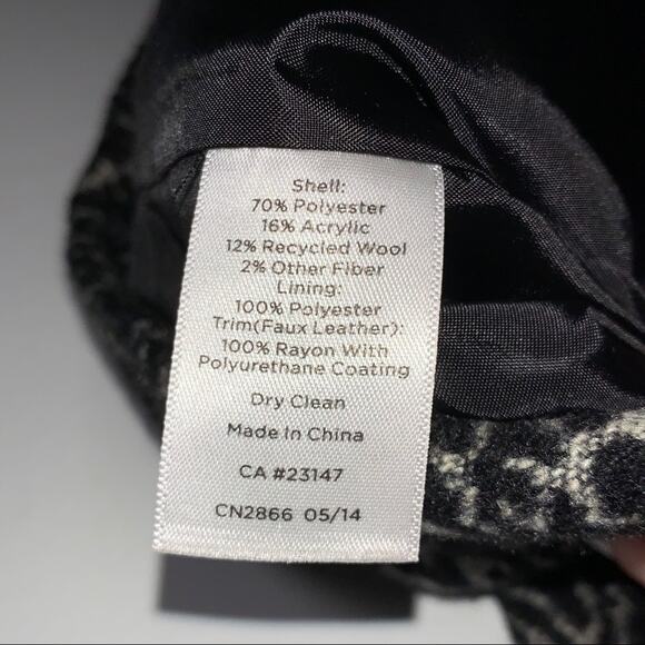 Talbots wool blend gray black pencil skirt size 4 - Picture 4 of 6